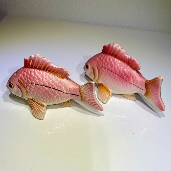 Vintage 50’s Extremely RARE Set of Koi Fish Salt & Pepper Shakers SONSCO Japan - Picture 5 of 14